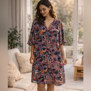 Natori Paisley Print Dress